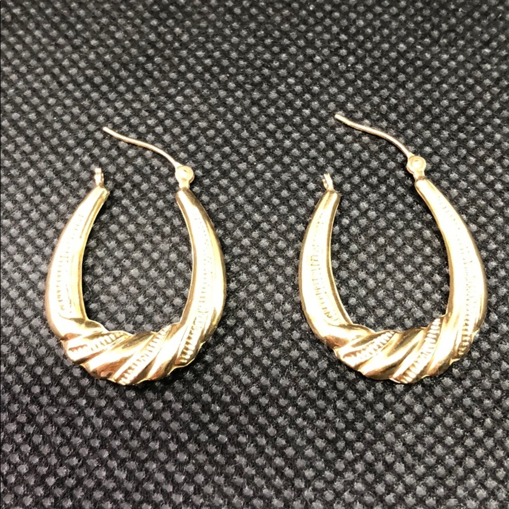 14k gold hoops earrings